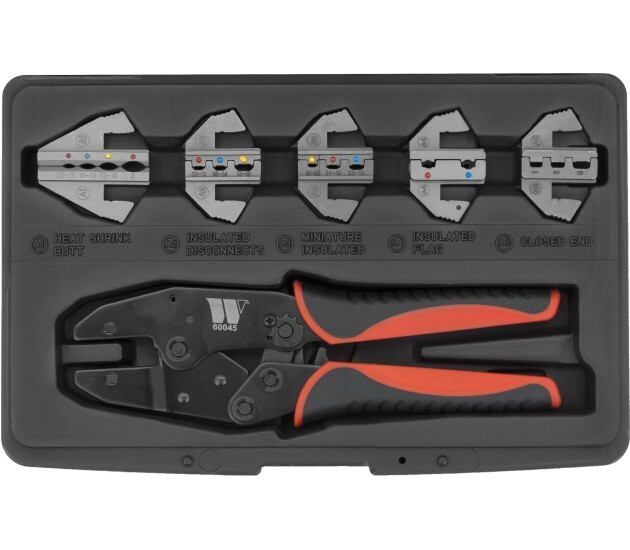 Krimptang set met verwisselbare persbekken 5-delig