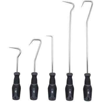 Extra lange haak- en pickset 5-delig