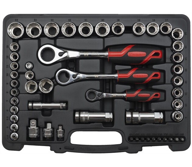 Doorsteek doppenset 1/4, 3/8 en 1/2 inch