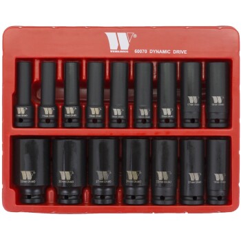 Diepe slagdoppenset 1/2 inch 12-kant 10–32 mm