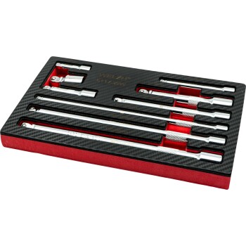 Wobbel verlengstukkenset 1/4, 3/8 en 1/2 inch 9-delig