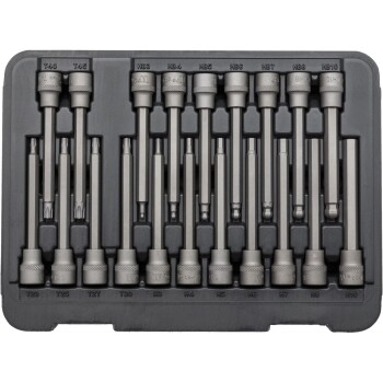 Extra lange bitdoppenset Torx en inbus 3/8 inch