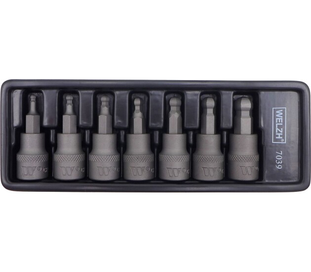 Inbus bitdoppenset met kogelkop 3/8 inch 48 mm