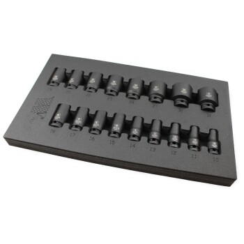 Slagdoppenset 1/2 inch dunwandig semi-diep 6-kant