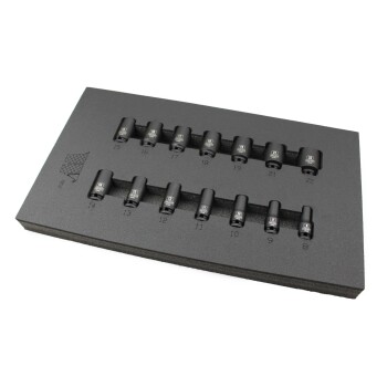 Slagdoppenset 3/8 inch dunwandig semi-diep 6-kant