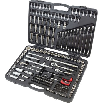 Doppenset 1/4, 3/8 en 1/2 inch met steeksleutels 216-delig