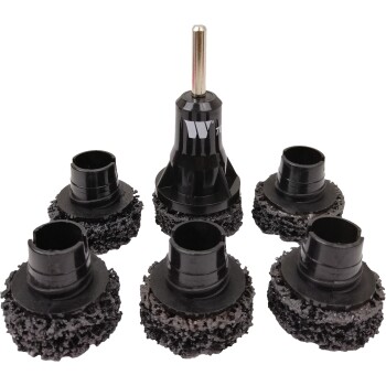 Wielnaaf opschoonset met schuurpads