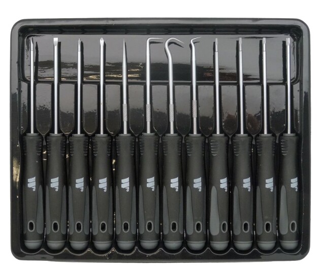 Precisieschroevendraaier- en pickset 12-delig