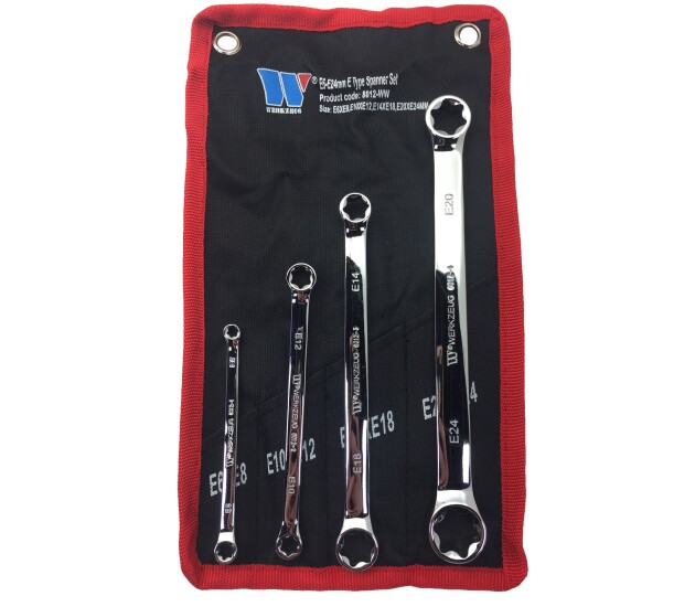 Dubbele E-ringsleutelset E6–E24