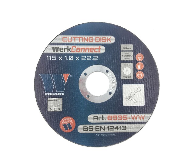 Doorslijpschijf voor roestvast staal 115 x 1,0 x 22,2 mm