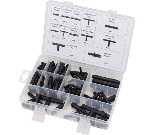 Slangconnector set kunststof 113-delig