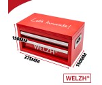 Welzh mini gereedschapskist staal 2 laden