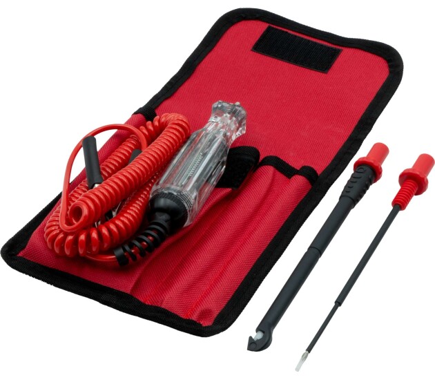 Digitale LCD spanningstester 4–60 volt met verwisselbare meetpennen