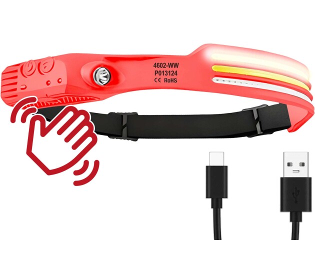 Hoofdlamp LED en COB met bewegingssensor