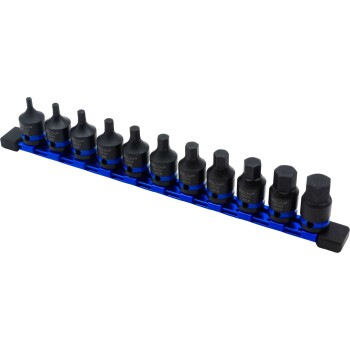 Korte impact inbussleutelset 1/2 inch 11-delig