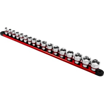 Ondiepe doppenset 3/8 inch 6-kant 17-delig