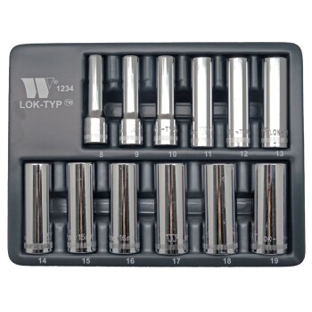 Lok-Typ diepe doppenset 3/8 inch 12-delig