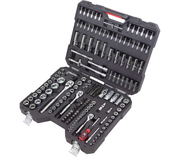 Doppenset chroom 1/4, 3/8 en 1/2 inch 191-delig