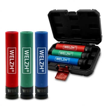 Wielmoerdoppen set 3-delig extra lang met beschermhuls