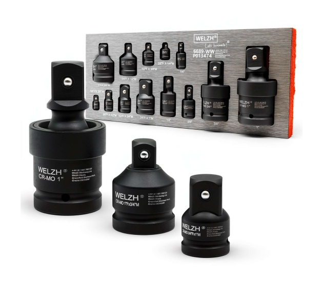Slag adapter en kruiskoppeling set 13-delig