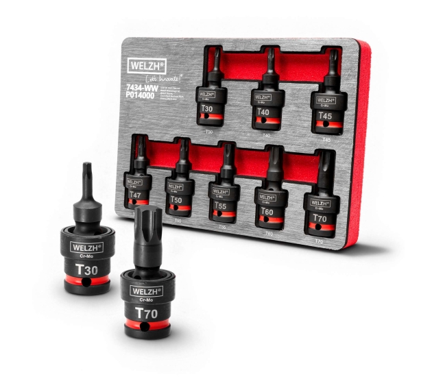Flexi-joint impact Torx bitdoppenset 8-delig