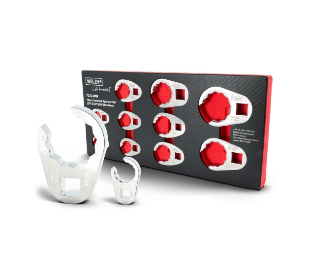 Crowfoot sleutelset 10-delig, 19-46 mm